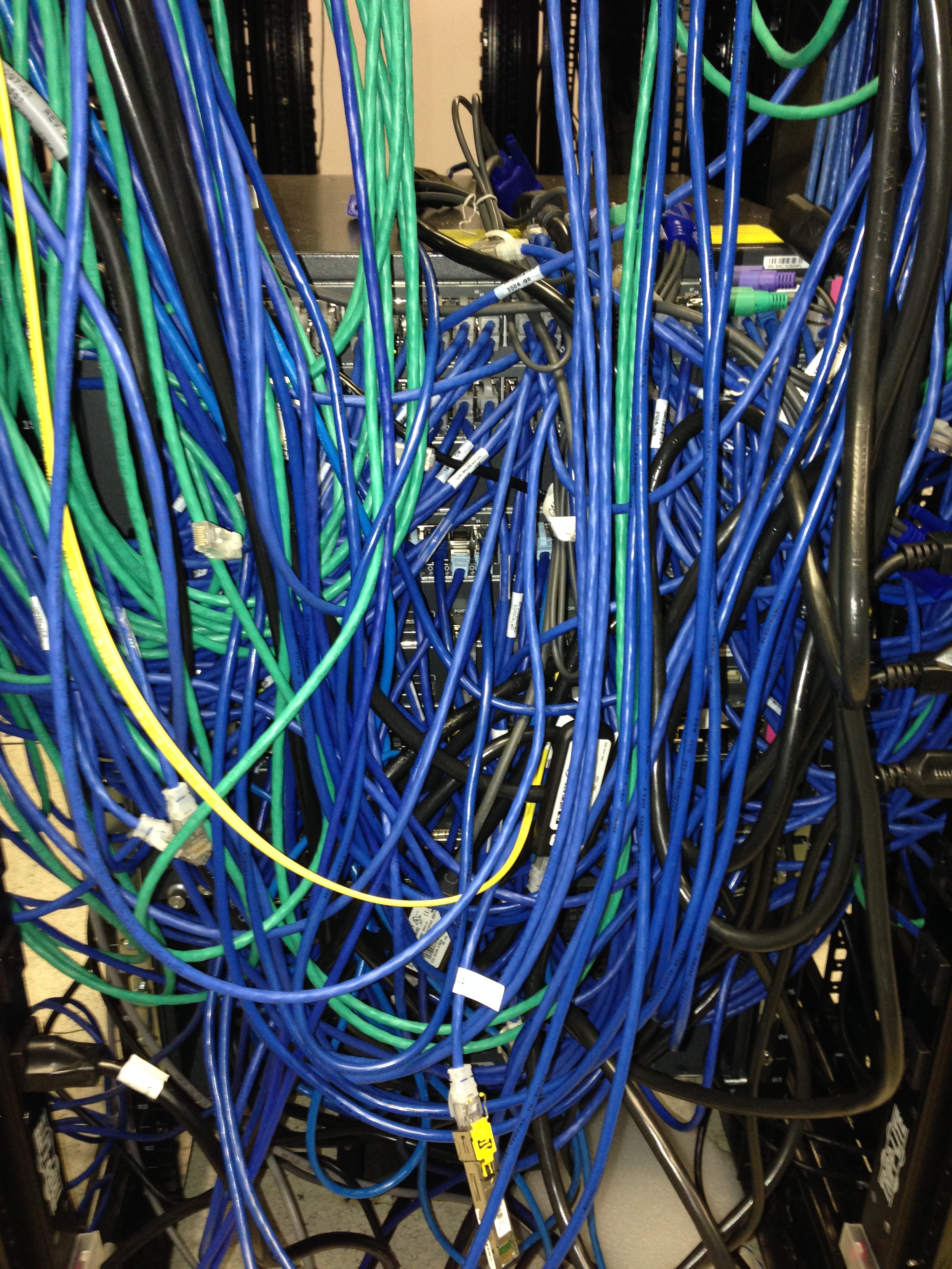 improper cable management is a mess!