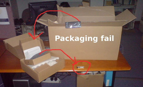 over packing network equipment can cause damage and adds extra shipping costs!